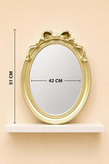 Dekoratif Duvar Aynası Oval (54x42 Cm) KOD: TUTKU-3240