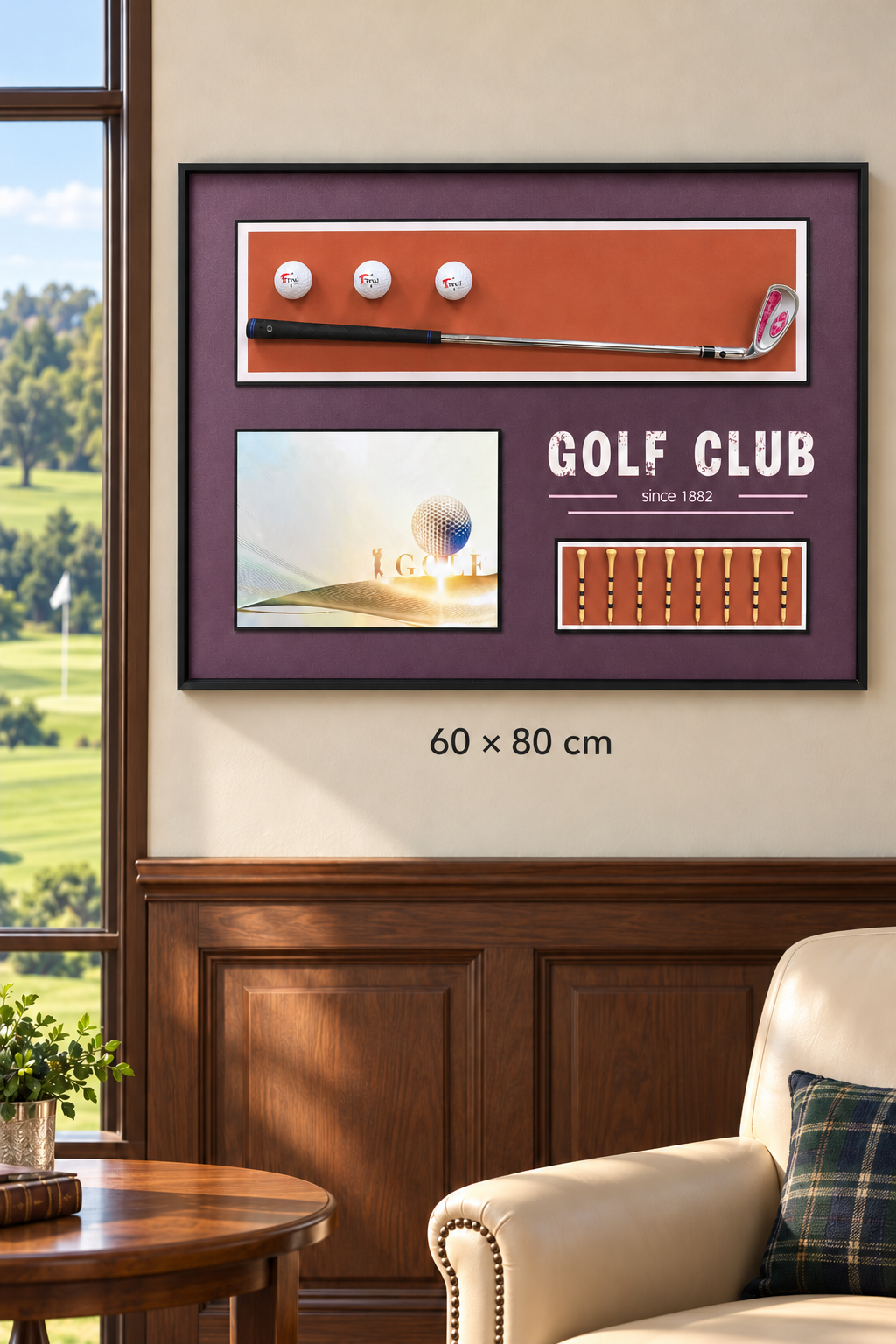 Golf Temalı Kabartmalı 3D Dekoratif Tablo *45927*6* TUTKU-3930