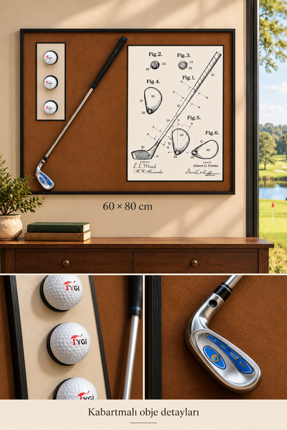 Golf Temalı Kabartmalı 3D Dekoratif Tablo *45927*6* TUTKU-3930