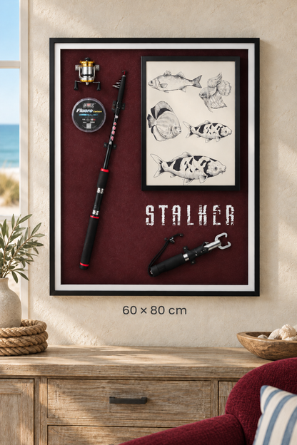 Balıkçılık Temalı Kabartmalı 3D Dekoratif Tablo *45928*6* TUTKU-3931