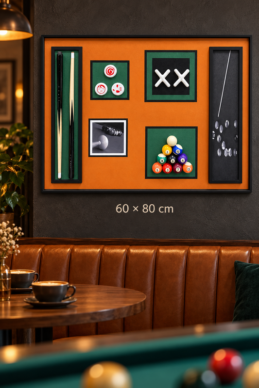 Kabartmalı Bilardo Temalı Dekoratif Tablo *45933*6* TUTKU-3935