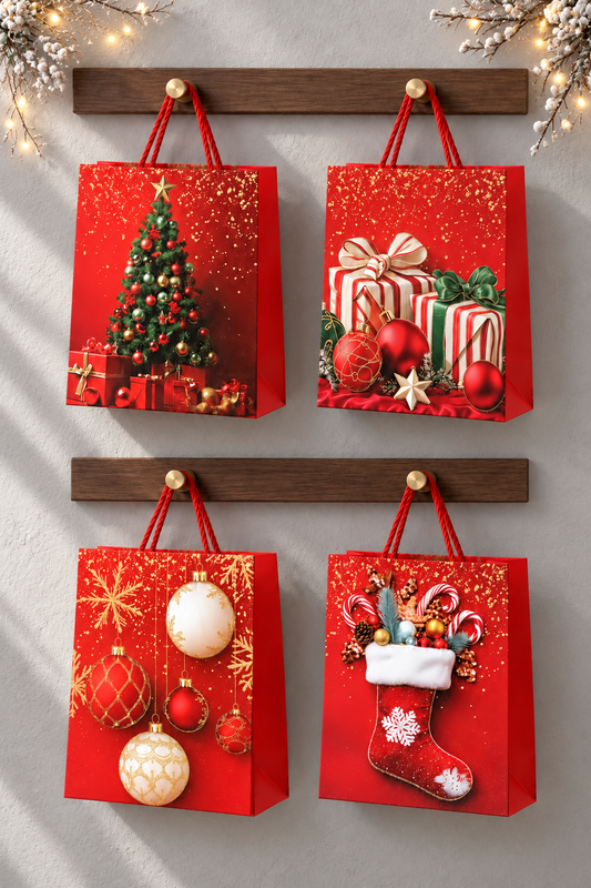 Yılbaşı Temalı Karton Çanta Büyük (41x30 Cm) *45961* KOD: TUTKU-3944
