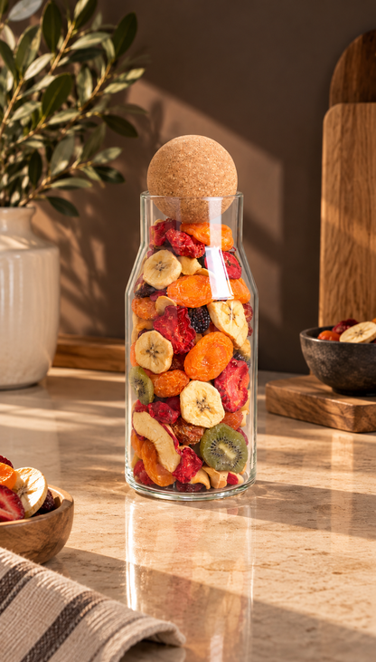 850 Ml Mantar Kapaklı Cam Kavanoz - 18 Cm