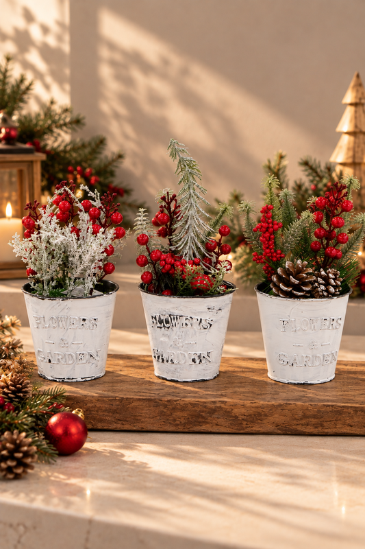 Yapay Saksılı Çiçek Kokina - 20x10 cm PKT:12 *46081*48* TUTKU-3998