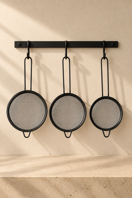 Saplı Çelik 3'lü Süzgeç (18-20-22 Cm) *45090* KOD: TUTKU-3603