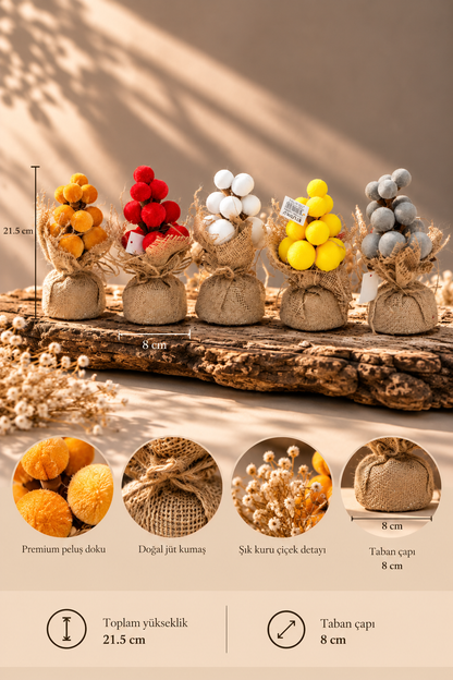 Keten Buket Yapay Çiçek Top - (21 cm) *46080* TUTKU-3996