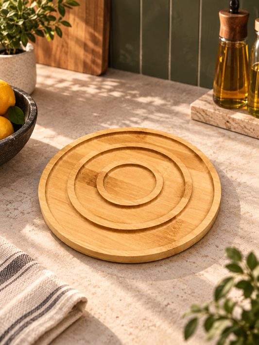Bambu 2 Bölme Mini Halka Sunumluk KOD: TUTKU-627
