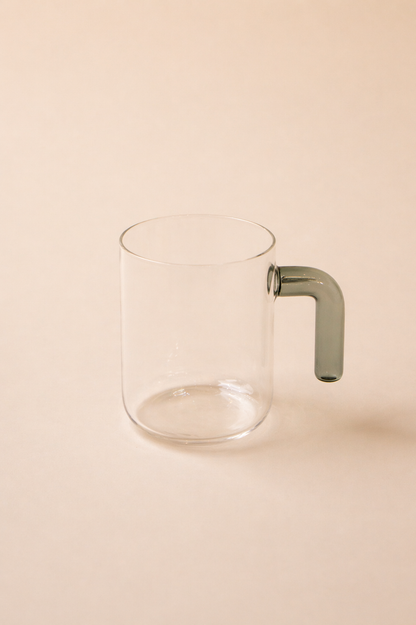 Pure Renkli Kulplu Cam Bardak 500 ML KOD: TUTKU-1297