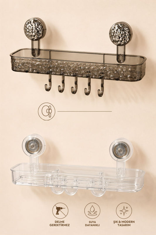Yapışkanlı Tekli Banyo Rafı KOD: TUTKU-3578