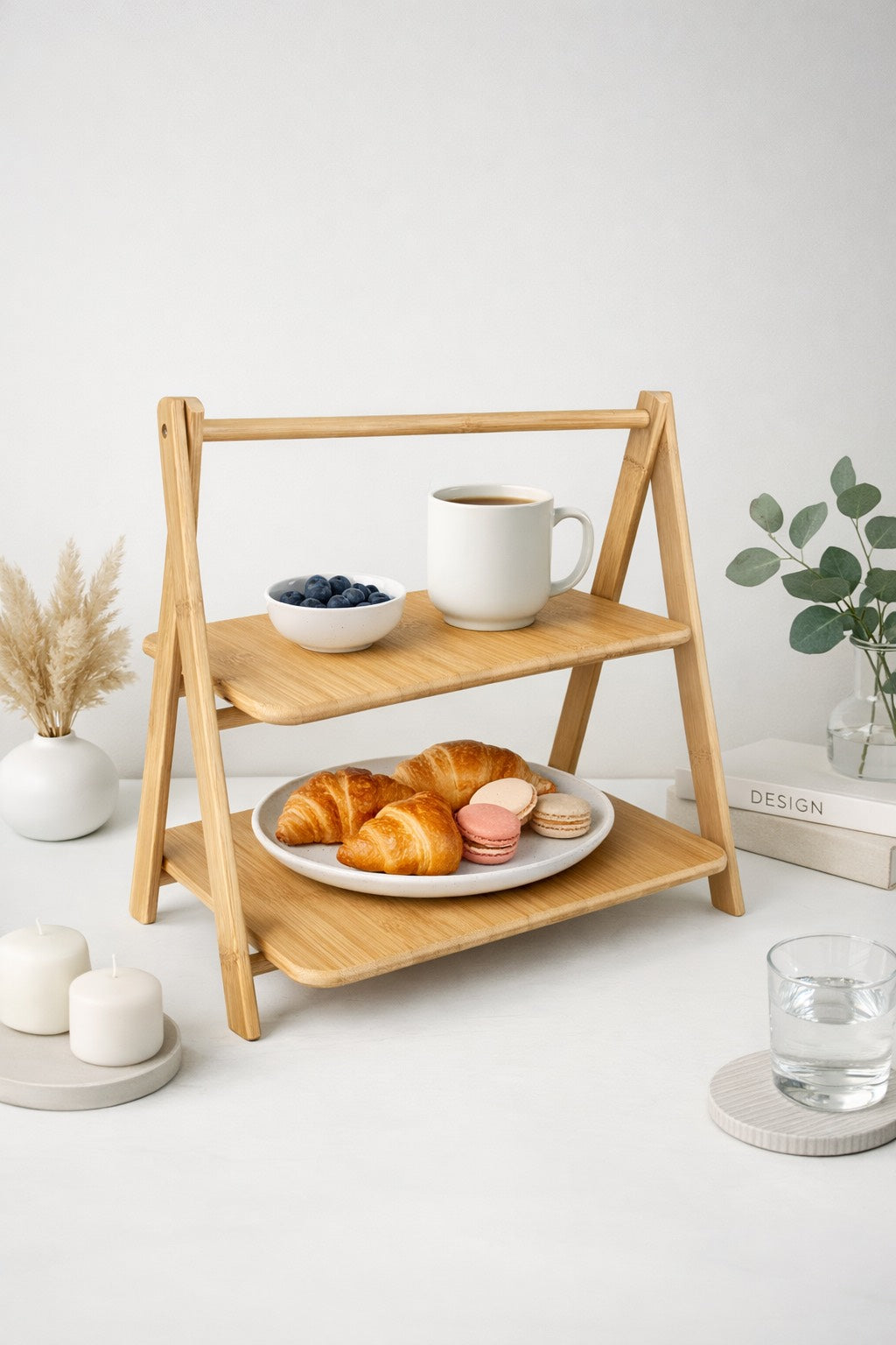 2 Katlı Bambu Sunumluk & Çok Amaçlı Organizer