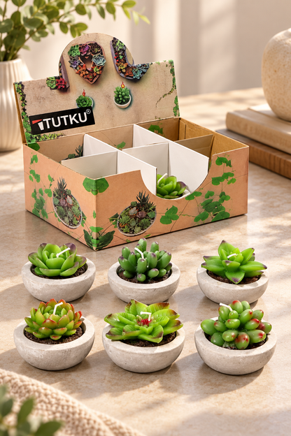 Saksılı Çiçek Mum *0553* KOD: TUTKU-2497