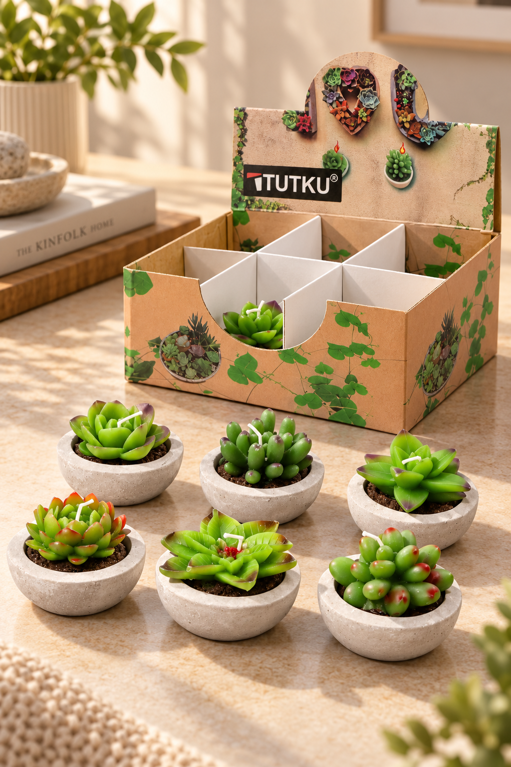 Saksılı Çiçek Mum *0553* KOD: TUTKU-2497