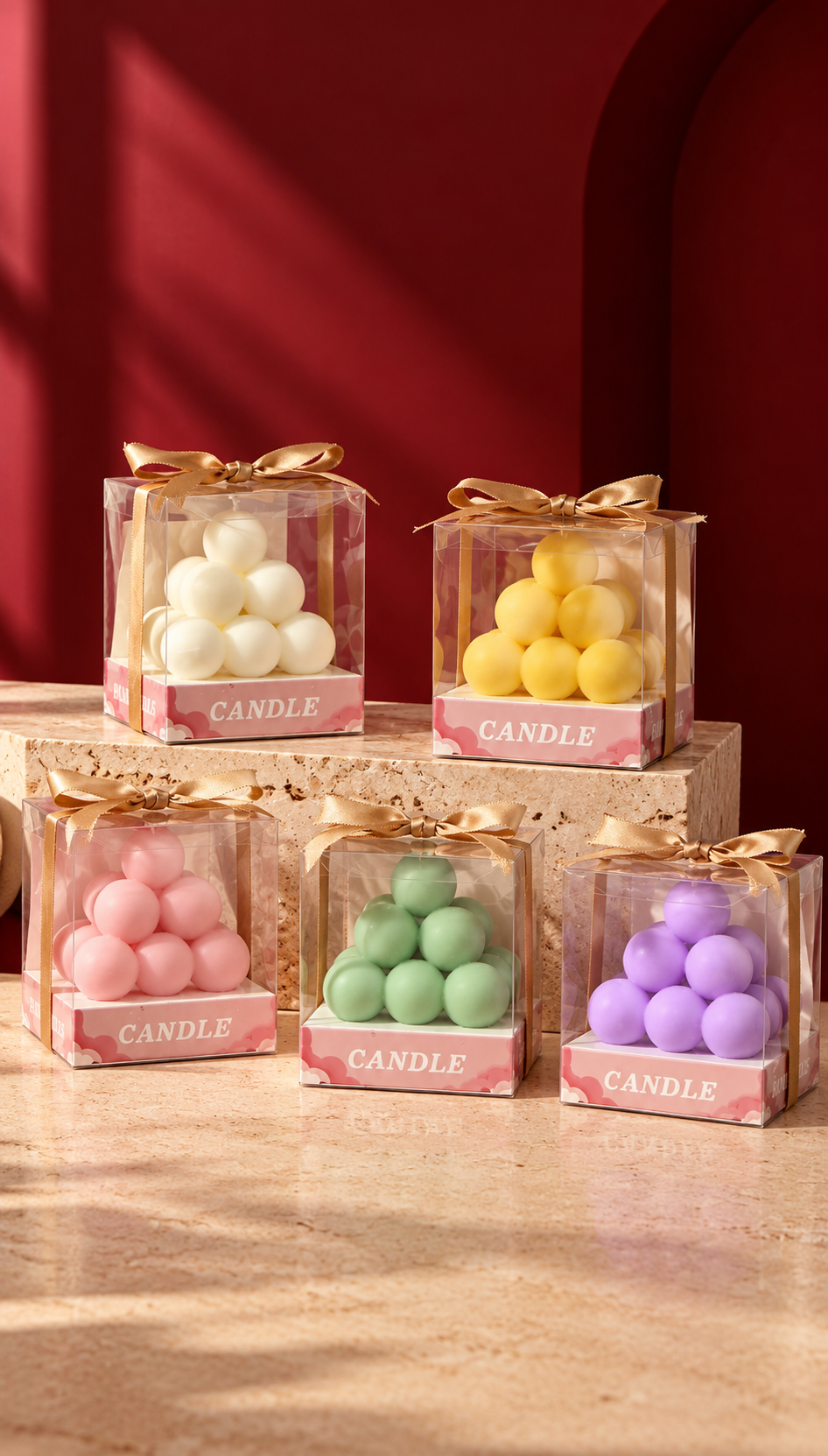 Ofset Kutuda Üçgen Bubble Mum (10x7 Cm) *0561* KOD: TUTKU-2505