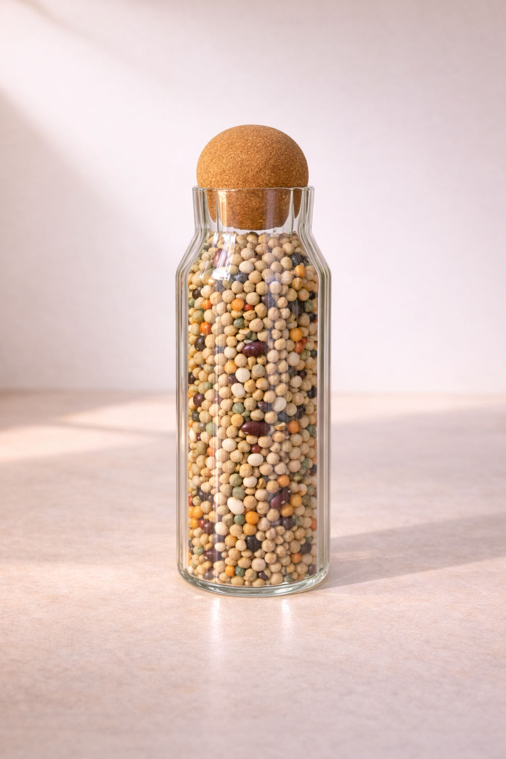 1080 Ml Mantar Kapaklı Cam Kavanoz - 26 Cm KOD: TUTKU-2125