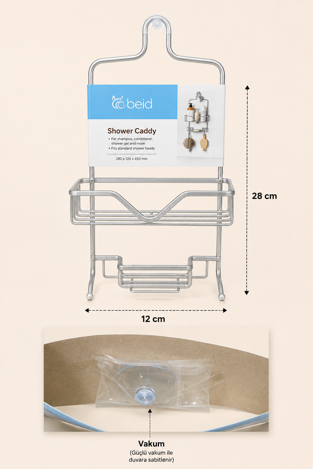 Alüminyum Banyo Rafı 2 katlı - 3. görsel