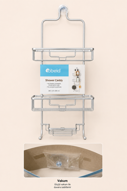 Alüminyum Banyo Rafı 3 katlı  KOD: TUTKU-3576