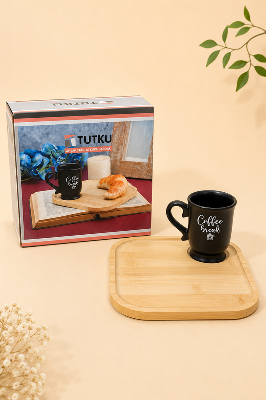 Bambu Kare Tepsili Kupalı Atıştırmalık KOD: TUTKU-1413