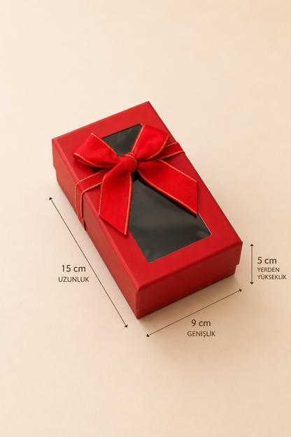 Pencereli Hediyelik Karton Kutu (15x9x5 Cm) KOD: TUTKU-2808