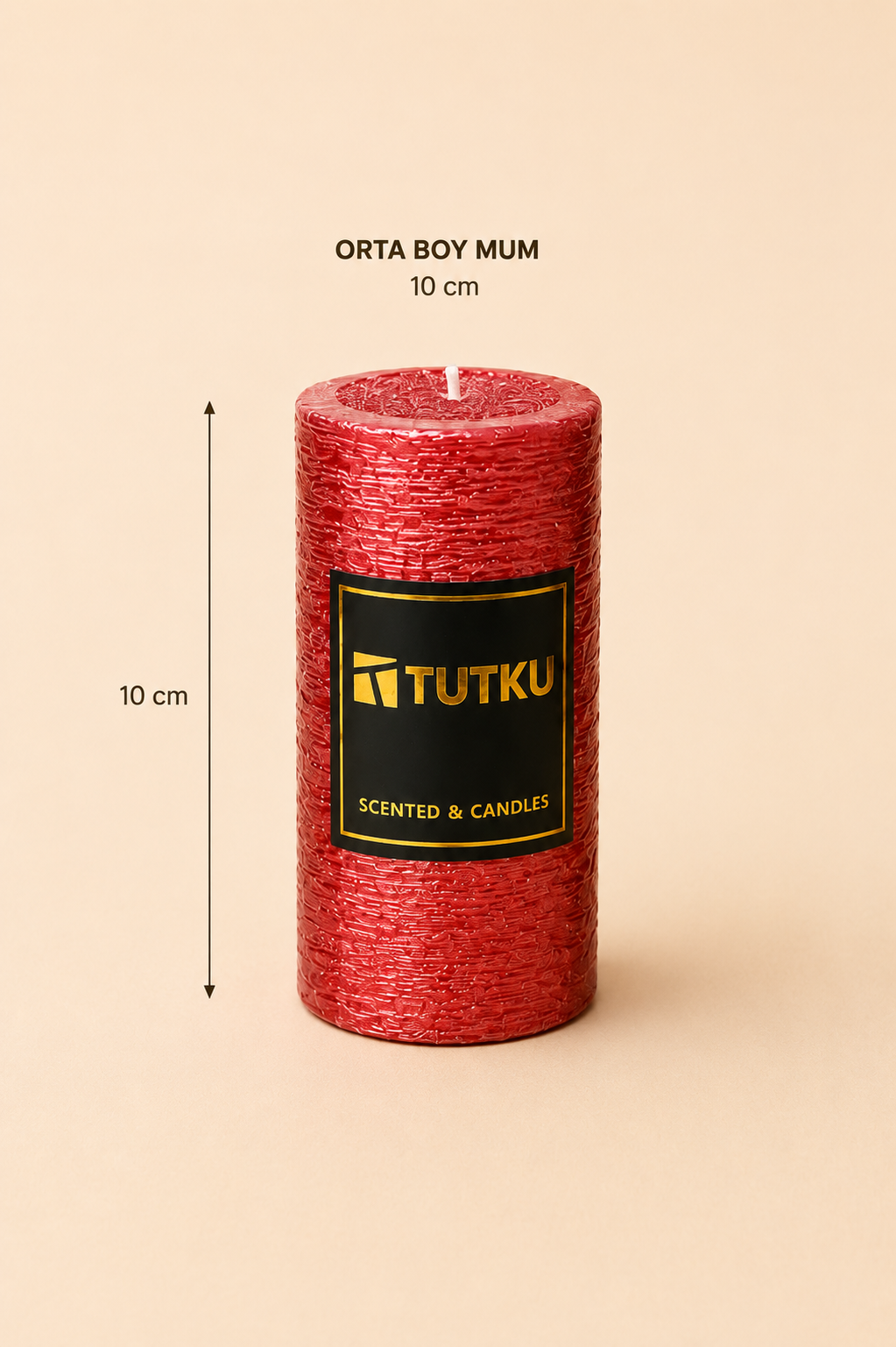 10 Cm Renkli Baton Mum KOD: TUTKU-1725