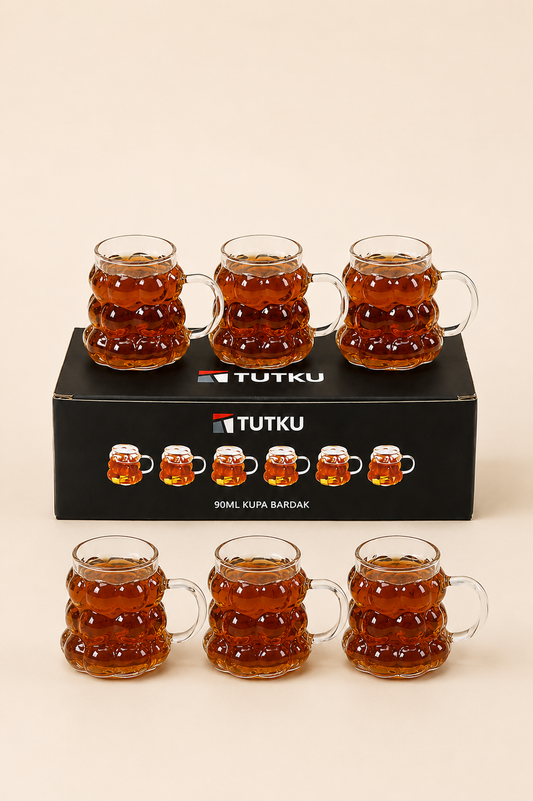 90 Ml Küçük Boy Kahve Yanı Üzüm Kupa KOD: KR-005