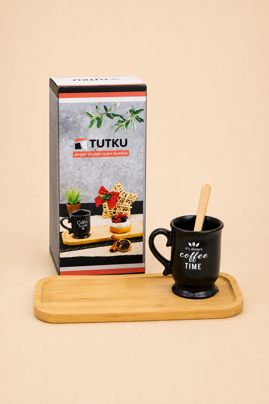 Ares Bambu Tabaklı Atıştırmalık Kupa Seti KOD: TT-13