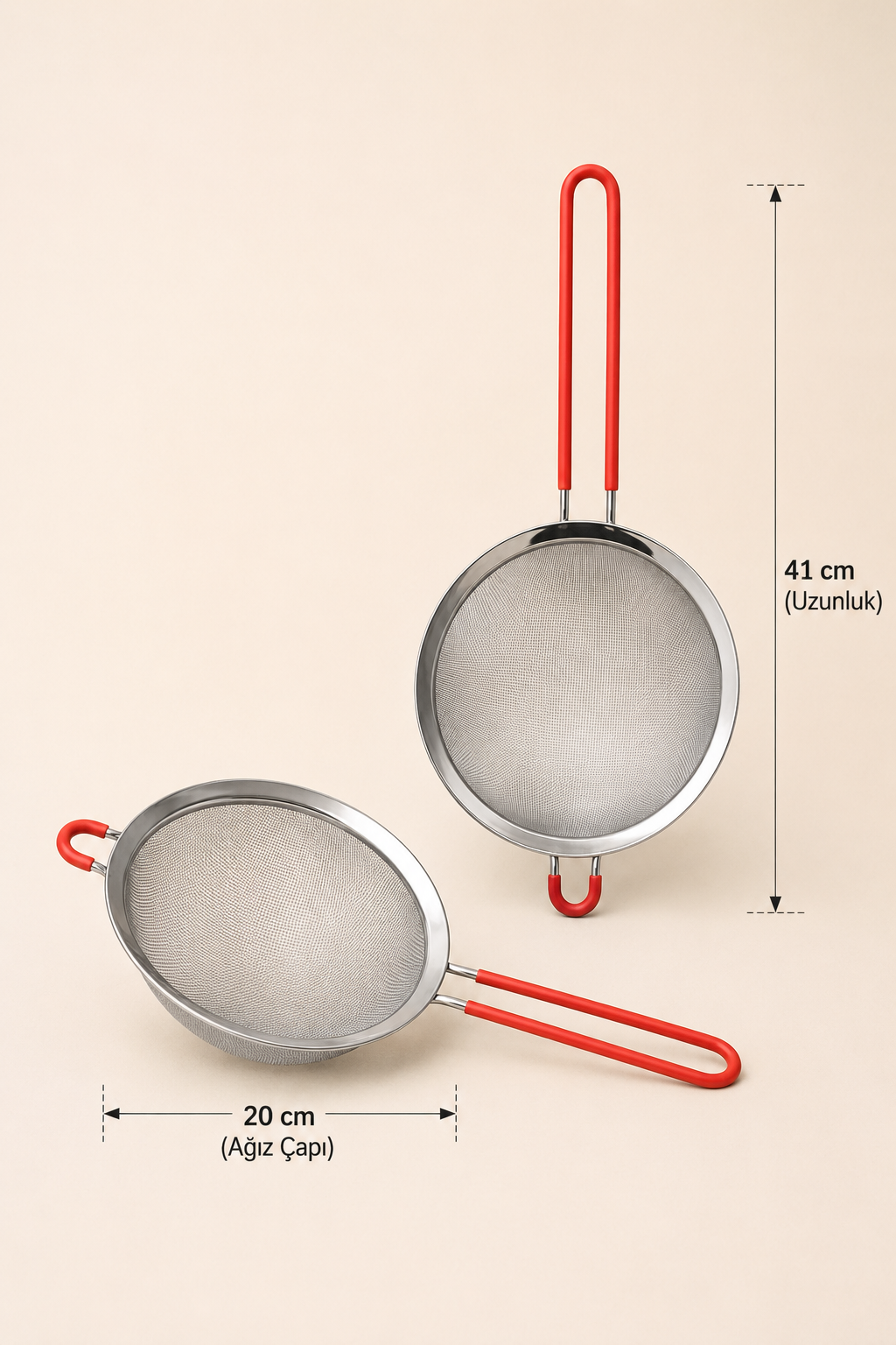 Saplı Çelik Yağ Süzgeci 20 Cm KOD: TUTKU-3302