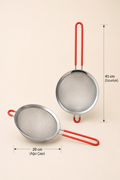 Saplı Çelik Yağ Süzgeci 20 Cm KOD: TUTKU-3302