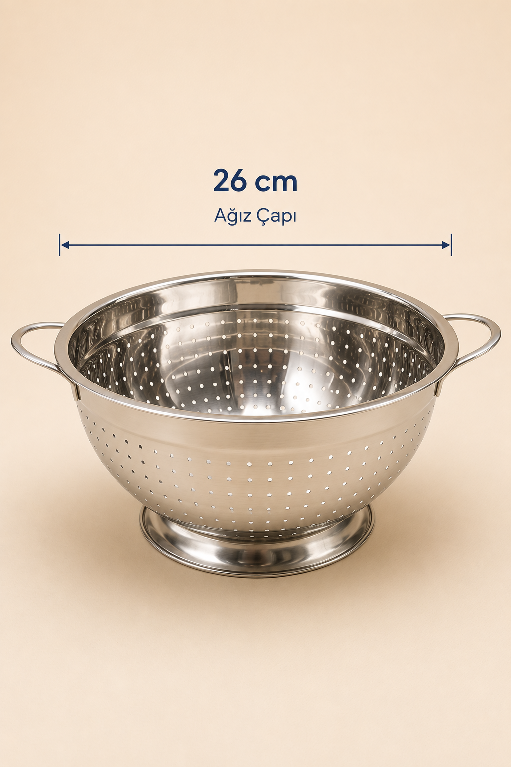 Paslanmaz Çelik Süzgeç 26 Cm KOD: TUTKU-3295