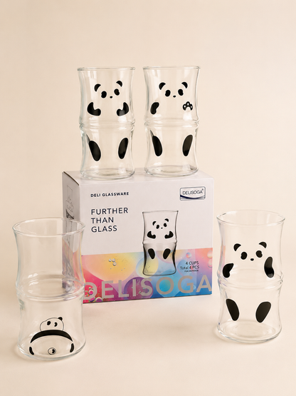 420 Ml Panda Cam Bardak (Adet) KOD: TUTKU-708