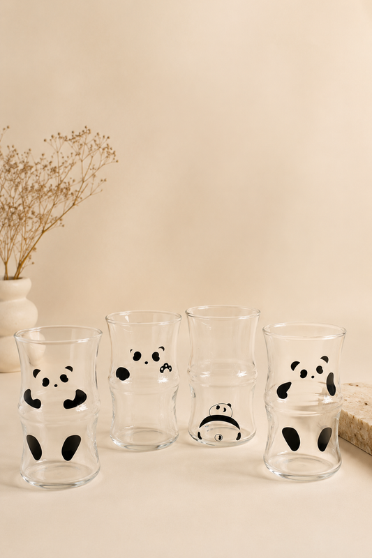 420 Ml Panda Cam Bardak (Adet) KOD: TUTKU-708