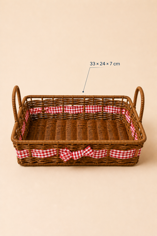 Hasır Dikdörtgen Sepet (33×23×7 Cm) *B46745M *50* KOD: TUTKU-3616