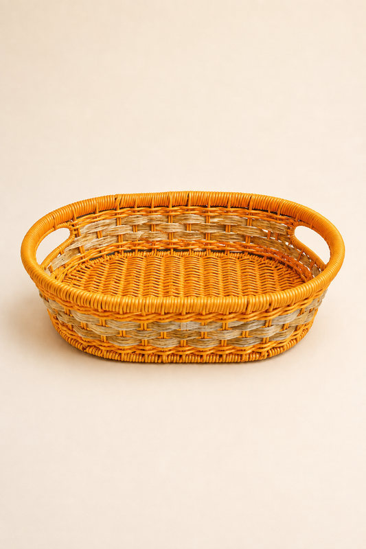 Hasır Oval Sepet (29×21×7 Cm) *B46609M *50* KOD: TUTKU-3614