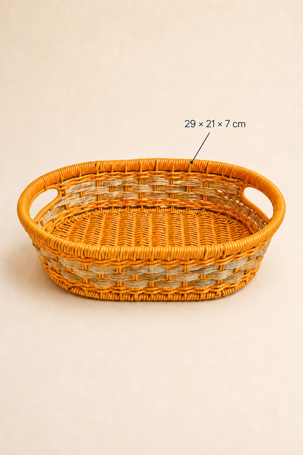 Hasır Oval Sepet (29×21×7 Cm) - 2. görsel