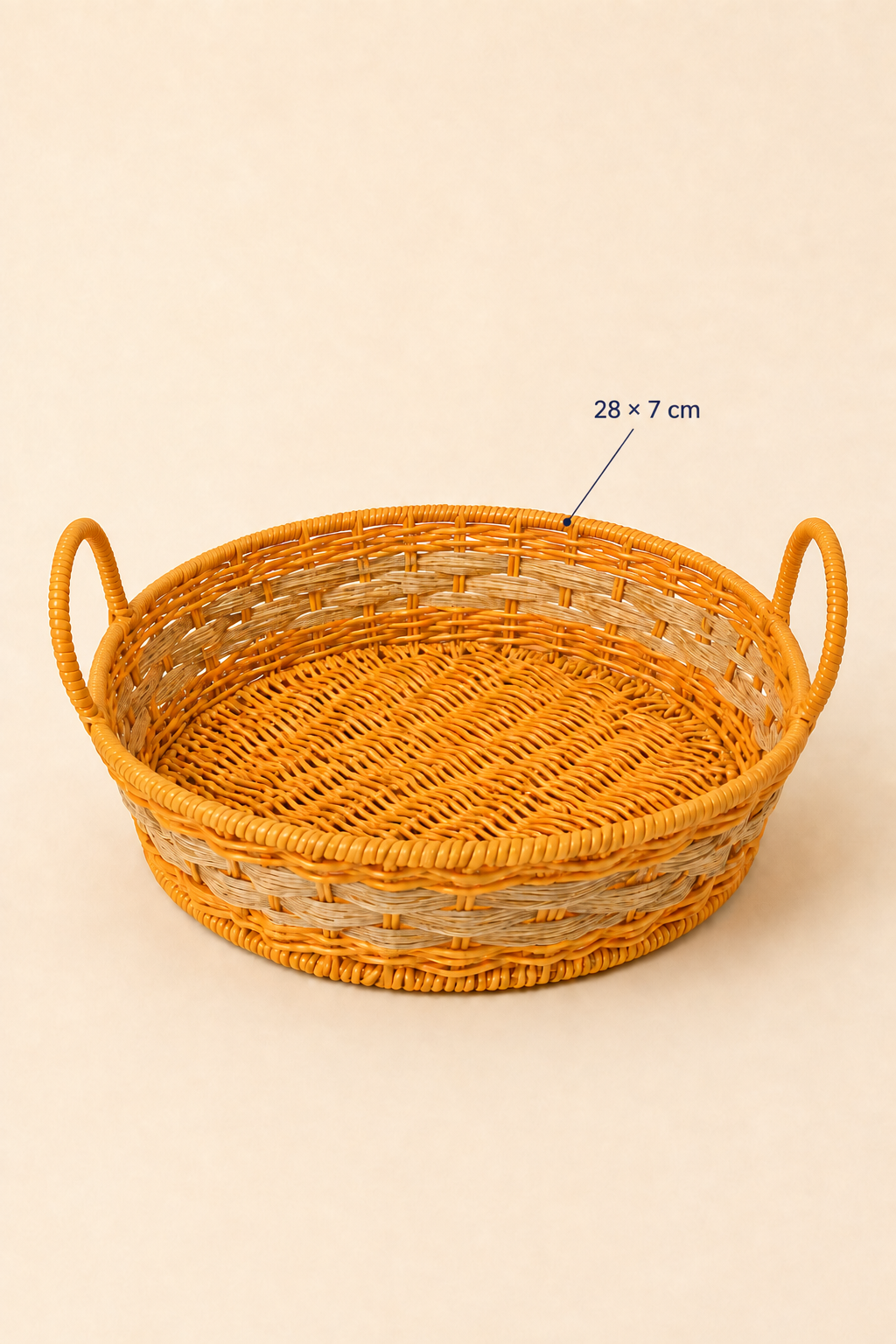Hasır Sepet Yuvarlak (28×7 Cm) *B46718M *50* TUTKU-3612