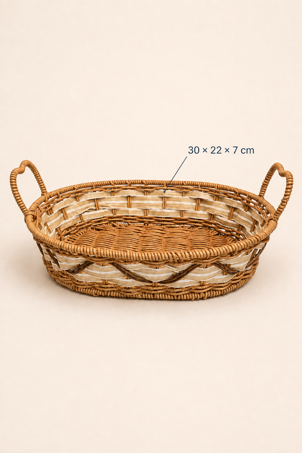 Hasır Sepet Oval (30×22×7 Cm) *B46970M *50* TUTKU-3606