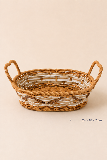 Hasır Sepet Oval (24×18×7 Cm) - 2. görsel