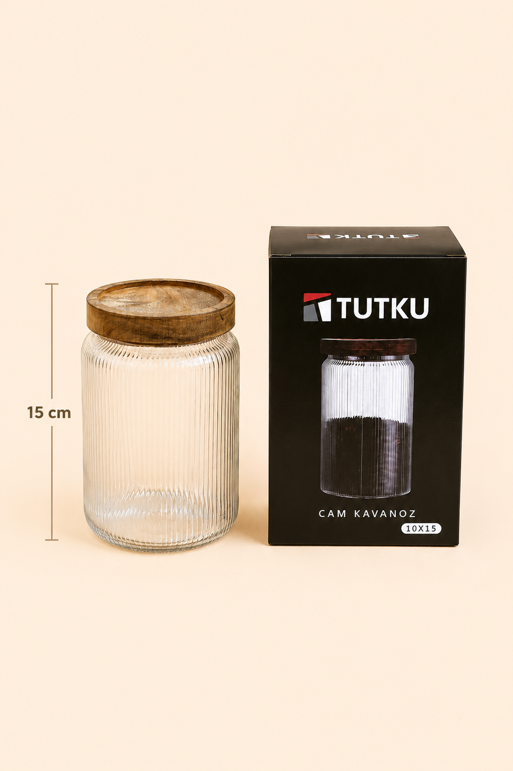 Akasya Kapaklı Cam Kavanoz KOD: TUTKU-3048