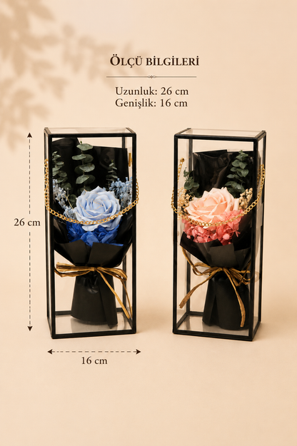 Ofset Kutuda Tek Gül Buketi KOD: TUTKU-3373