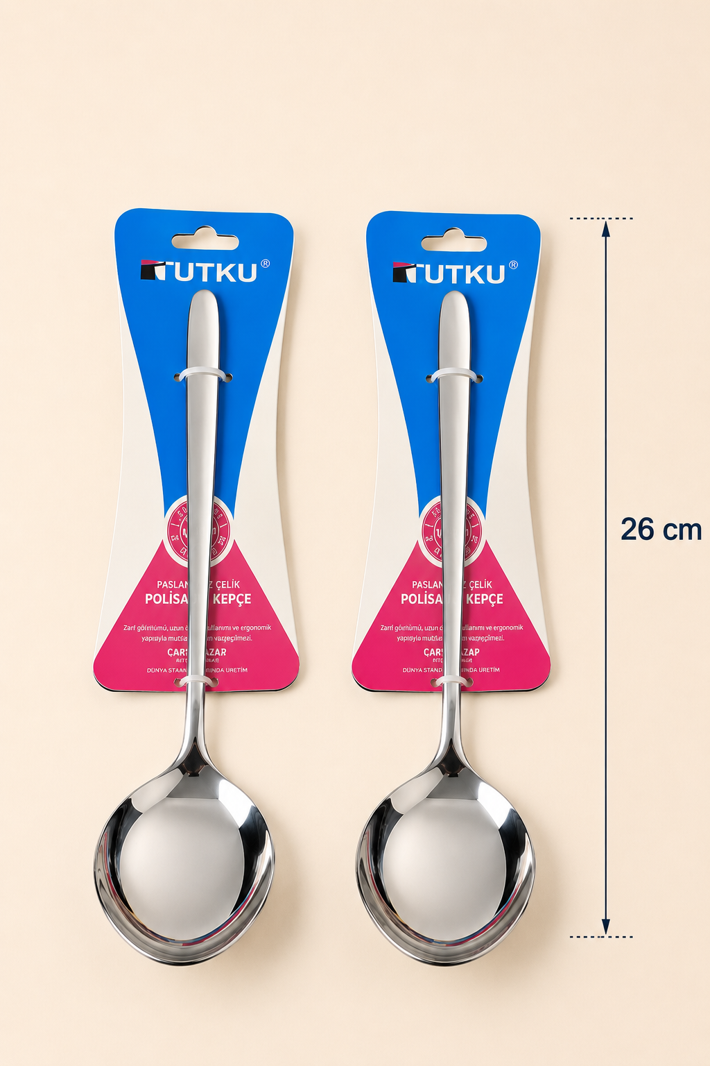 Çelik Servis Kaşığı Oval 26 Cm KOD: TUTKU-3335