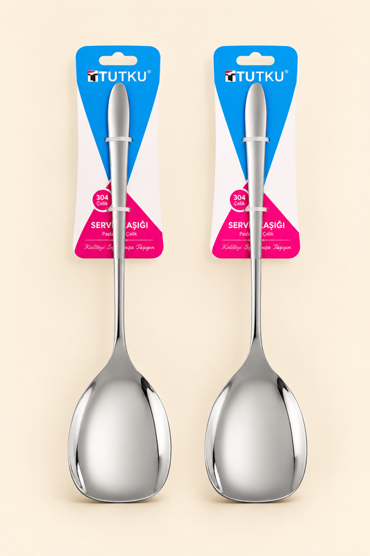 Çelik Servis Kaşığı Kare 25 Cm KOD: TUTKU-3334