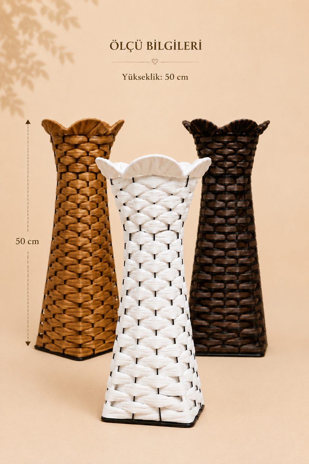 Hasır Vazo 50 Cm KOD: TUTKU-1473