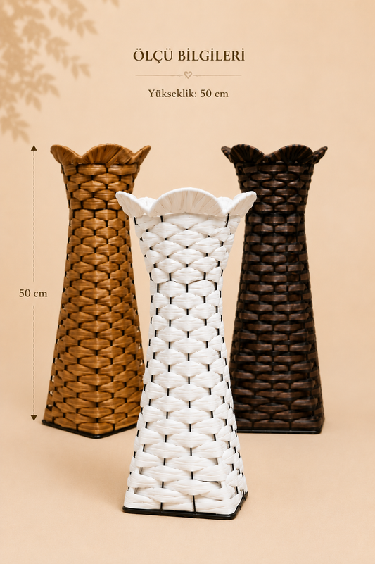 Hasır Vazo 50 Cm KOD: TUTKU-1473