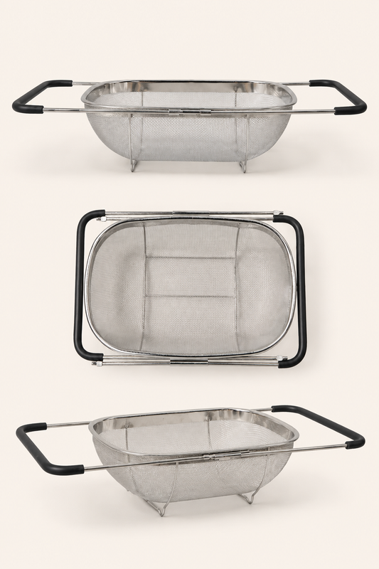 Çelik Katlanır Lavabo Süzgeci  (24x34)*45136* KOD: TUTKU-3639