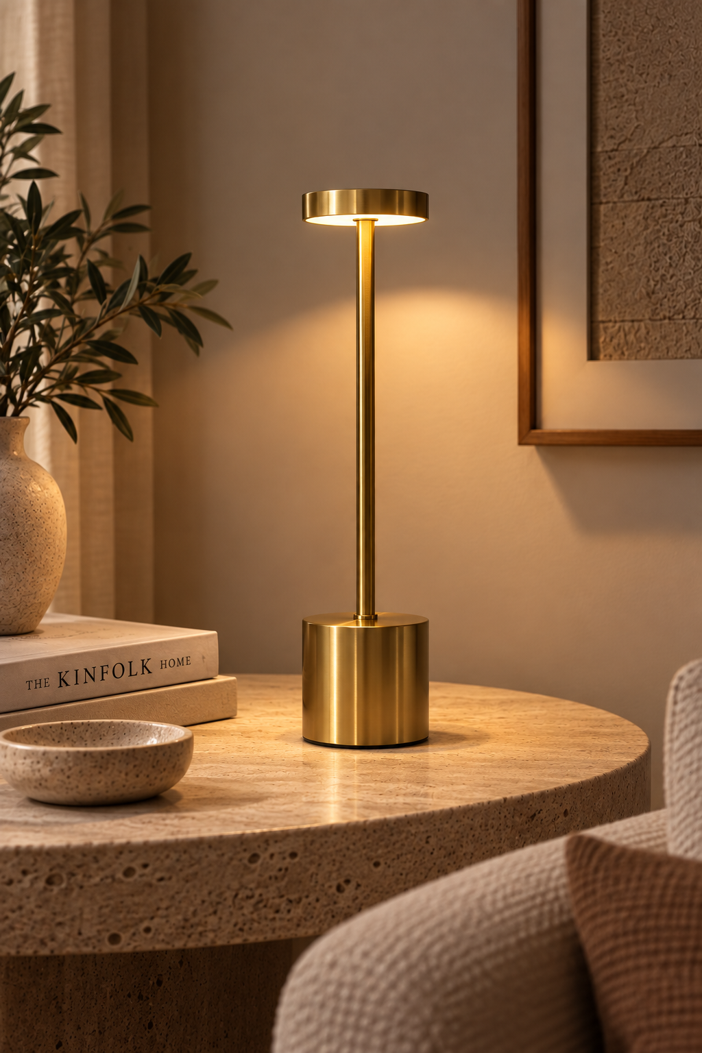 Dekoratif Led Metal Masa Lambası