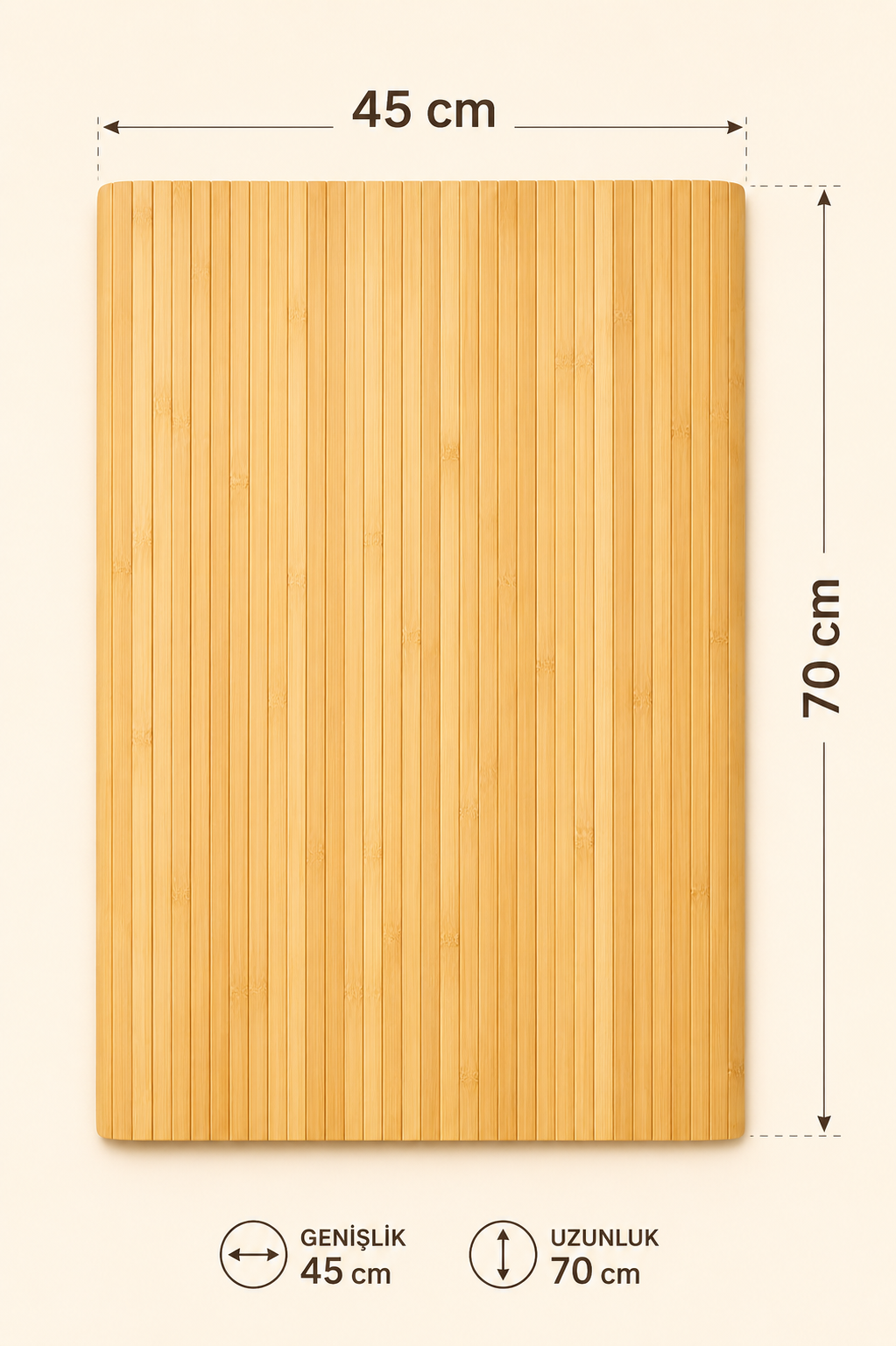 Bambu Zemin Matı 45X70CM KOD:TUTKU-3381