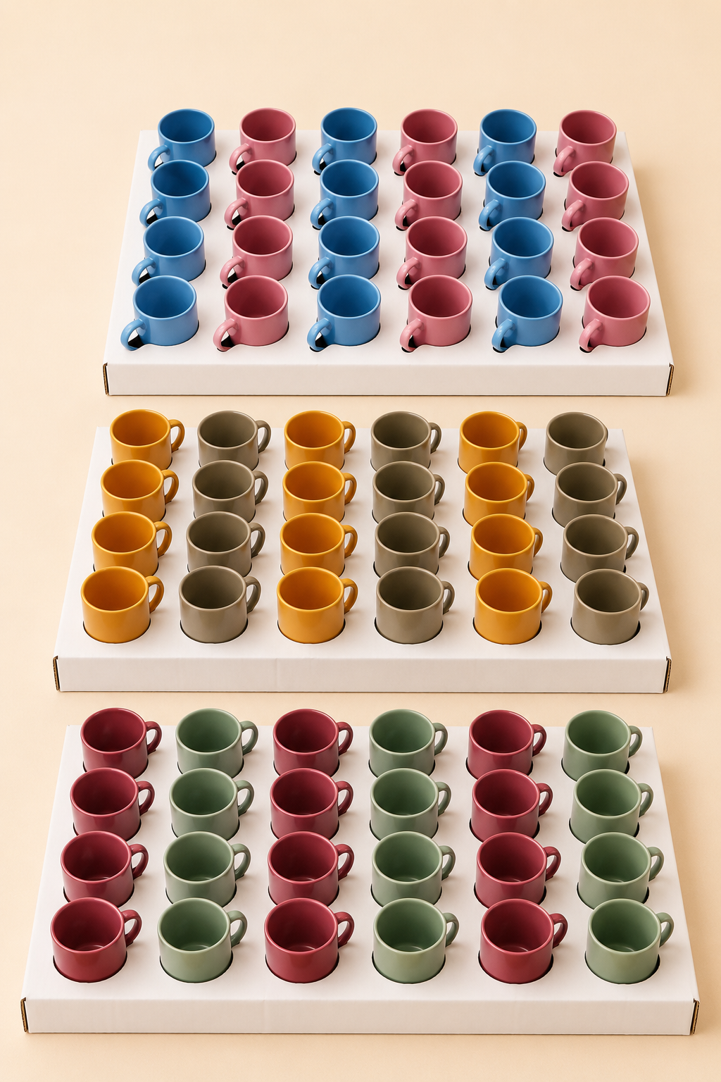 Seramik 8 CM Tavalı Renkli Zen Kupa KOD : 002635