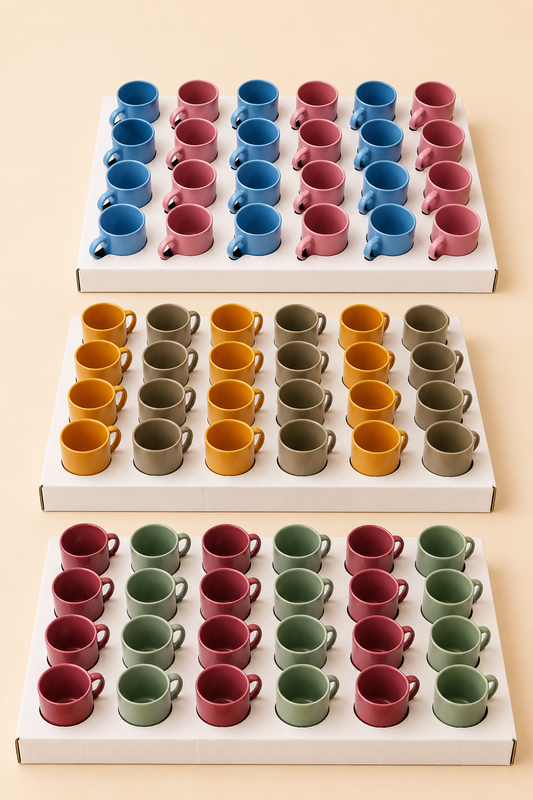 Seramik 8 CM Tavalı Renkli Zen Kupa KOD : 002635