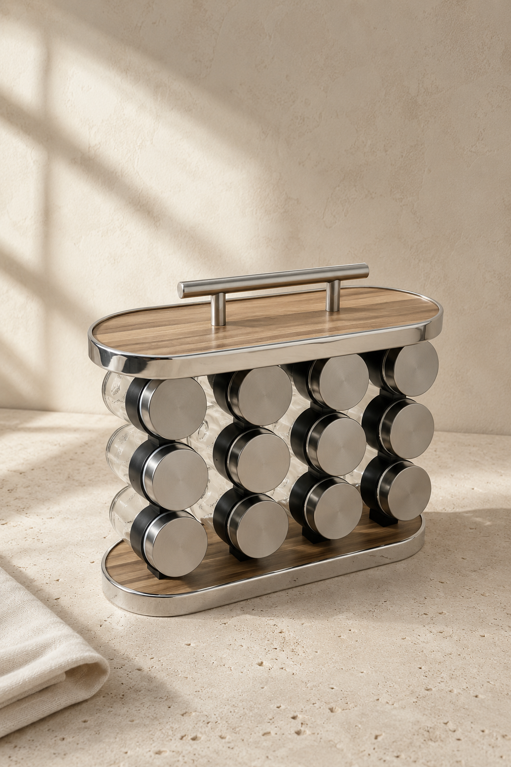 Standlı 12'li Cam Baharatlık *45464* KOD: TUTKU-3641