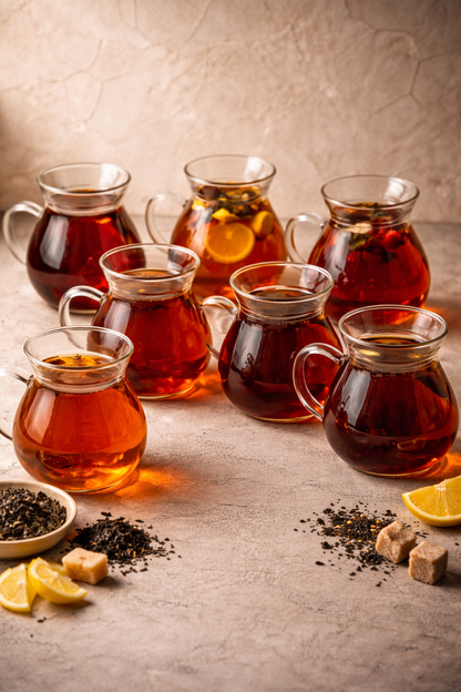 6’lı Tombik Cam Çay Bardağı - 200 ML KOD: TUTKU-2452