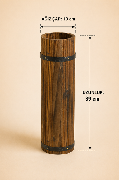 Ahşap Vazo KOD:TUTKU-3444